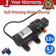 12V 4.3Lpm Self-Priming Water Pump High Pressure Caravan Camper Boat Marine Home
