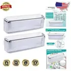 2-Pack Left Refrigerator Door Shelf Bins Compatible with LG & Kenmore Models