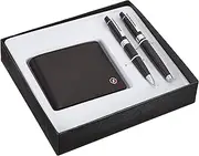 [Sheaffer] 300 Black Finish Ballpoint Pen and Fountain Pen M Nib with Wallet for Men