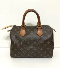 在飛比找Yahoo!奇摩拍賣優惠-Lv 二手真品 經典款 speedy 25 cm 手提包 波