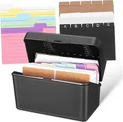 KAILIKETIY 1 Set Set Desktop Storage Box Card Organizer Study Cards Index Card Storage Notecard Holders Index Cards Stand Ruled Pads Colored Index Cards with Rings Cards