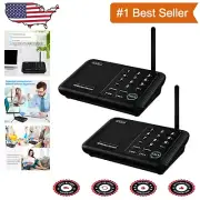 Wireless Intercom System with 1 Mile Range & 10 Channels - Home Communication