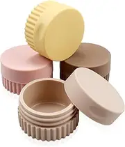 Travel Size Containers, Silicone Travel Jars for Creams Lotions Containers with Lids Leak Proof Small Travel Containers for Toiletries, Cosmetic (4 Pack)