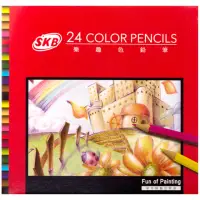 在飛比找momo購物網優惠-【SKB文明】NP-130 樂趣色鉛筆(24色)