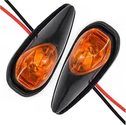 Indicators Flowing Turn Signal 2 Pcs Motorcycle Turn Signal Indicator Blinker Lamps Side Marker Lights 12V Yellow - Lamps Mini Universal Motorcycle Parts Turn Signal Indicator