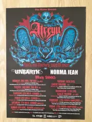 Atreyu + Unearth + Norma Jean "Thick as Thieves" 05 Tour - Original Promo Poster