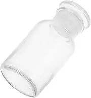 HIAKDOFT 1Pc Glass Bottle Narrow Mouth Sample Container for Chemicals and Frosted Glass Stopper Stable Base Design for Laboratory Use