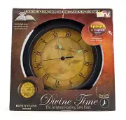 Divine Time Scripture Wall Clock As Seen On TV Bible Verse Reading - NEW, TESTED