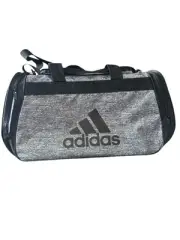 Adidas Defender III Small Gym Duffel Bag, Onix Jersey/Black