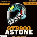 🍀LUCKY幸運安全帽🍀ASTONE GTB-800 黑綠 全罩式 內墨鏡 雙鏡片 雙D扣 緊急穿脫 EQRS設計眼鏡溝