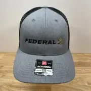 Richardson Federal Firearms Snap Back Truckers Hat Gray 115 Med/Large