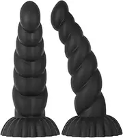 Giant spiral anal dildo, extra large butt plug, silicone anal dilator, vaginal masturbation massage with strong suction cup, sex toy for women