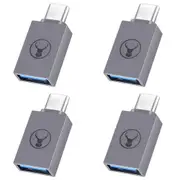 4x Bonelk M USB-C to F USB-A 3.0 Adapter Dongle Converter For Laptop Space Grey