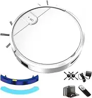 Smart Dual-Mode Robot Vacuum, Welfareis Home Robot Vacuum and Mop Combo, Mapping Robotic Vacuums Cleaner, Ultra-Slim Quiet, Tangle-Free Tech, Auto Recharge, App & Remote Control (White)