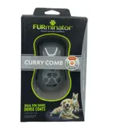 FURminator Anti-Microbial Curry Comb Grooming Pet Brush Removes Dust Loose Hair