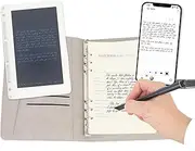 Jectse 3in1 Digital Smart Pen Notebook and Writing Board Set, Real Time Digital Synchronization Compatible for iOS and Android Smartphone, Smart Writing Set Store Notes Digitally (Black)