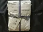 WEST ELM 400 TC ORGANIC PERCALE PLEATED EDGE DUVET FULL/QUEEN PEARL GRAY NEW