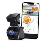 E1 Lite 1080P WiFi Mini Dash Cam with GPS and Speed, Free App, Voice Black