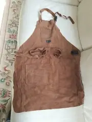 2 Pocket Suede Leather Woodcarvers Woodworkers Chasers Gunsmith Bladesmith Apron