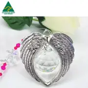 Angel Wings Crystal Suncatcher, 30mm ball car mirror hanging rainbow suncatchers