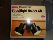 MASON "WEATHERTITE" Contemporay 2 Lamp Floodlight Holder Kit Dark Bronze Finish