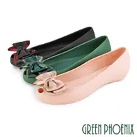 在飛比找ETMall東森購物網優惠-GREEN PHOENIX 女 香香鞋 雨鞋 果凍鞋 緞帶蝴