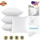 Elegant 18x18 Duck Feather Pillow Inserts - Pack of 4 for Luxurious Comfort
