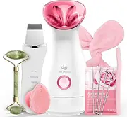 Dr. Pure Nano Ionic Facial Steamer- LCD Display Steam Timer Face Steamer Machine, Hot Mist Hydrating Moisturizing Skin Unclogs Pores Humidifier for Women Men Face Sauna Home Spa Quality