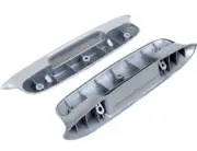 OER Silver Front Armrest Base Set For 1957 Chevy Bel Air 2/4 Hardtop and Sedan