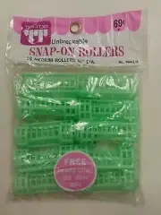 Vintage Hair Rollers! Snap On! Tip Top Brand! Unbreakable Plastic! Unique Item!