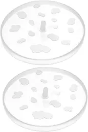 [HAKIDZEL] 2pcs Microwave Popcorn Bowl Lid Replacement Plastic Popcorn Bowl Part for Mess Cooking Sleek Design No Splatter Easy Use