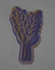 Oat Grass Cookie Cutter and Embosser - 6cm x 10.6cm