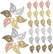 [VILLFUL] 300pcs Diy Jewelry Charms Leaf Beads Alloy Charms for Necklace Earring Making Supplies