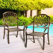 Livsip Outdoor Dining Set Patio Furniture Chairs Table Cast Aluminium 1-5 Piece