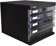 Desk File Cabinet Plastic Filing Cabinet Storage Drawers A4 Box Office Organizer White