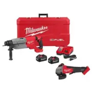 Milwaukee SDS-Plus D-Handle Rotary Hammer Kit W/ FUEL Grinder Lithium Ion Red