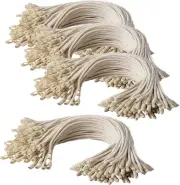 XUTONG 400PCS Hang Tag String Rope，With Snap Lock Pin Loop Fastener（White）