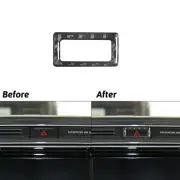 Carbon Fiber Hazard Light Switch Frame Cover Trim For Volkswagen Tiguan 2013-17 (for: Volkswagen)