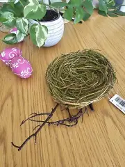 Artificial Vine Birds Nest With Moss Spring Decor Easter Florabelle 15cm Diam