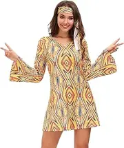 [Clarisbelle] Women's Halloween Party Disco Sensation 70's Dance Costume