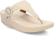 [FitFlop] Women's Lulu Crystal-Buckle Leather Toe-Post Sandals