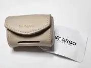 Brand New: St. Argo Dog Poop Bag Holder - Taupe - Vegan Leather