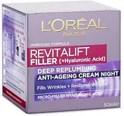 L'Oréal Paris Night Cream, Plumping & Anti-Wrinkles, Revitalift Filler, 50ml