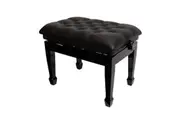 Crown Deluxe Padded Adjustable Height Piano Stool (Black)