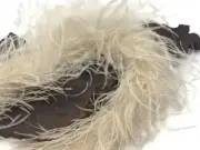 72 Inches / 2 Yards - Ivory 2 Ply Ostrich Feather Fluffy Boa Wedding Dress Prom