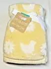 SIMPLE HOME HAND TOWELS ( 2 ) YELLOW CHICKS FLOWERS 100% COTTON NWT