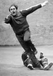 Leicester City Manager Jimmy Bloomfield pictured during training i- Old Photo