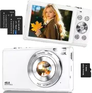 Digital Camera,Autofocus 4K Vlogging Camera for Photography with 32GB Card,48MP