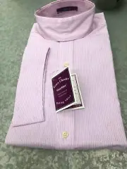 New Child Size 12 - Essex Classic Hunt Shirt - Pink Stripe with CoolMax Fabric