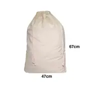 Calico Drawstring Bag Natural Size 18- 67cmx47cm